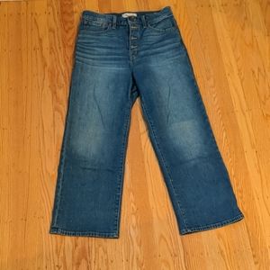 Madewell slim wide-leg crop jeans